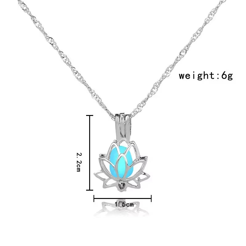 Luminous Lotus Flower Necklace