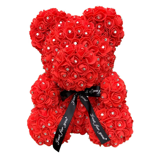 Diamond Teddy Rose Bears Artificial Flower