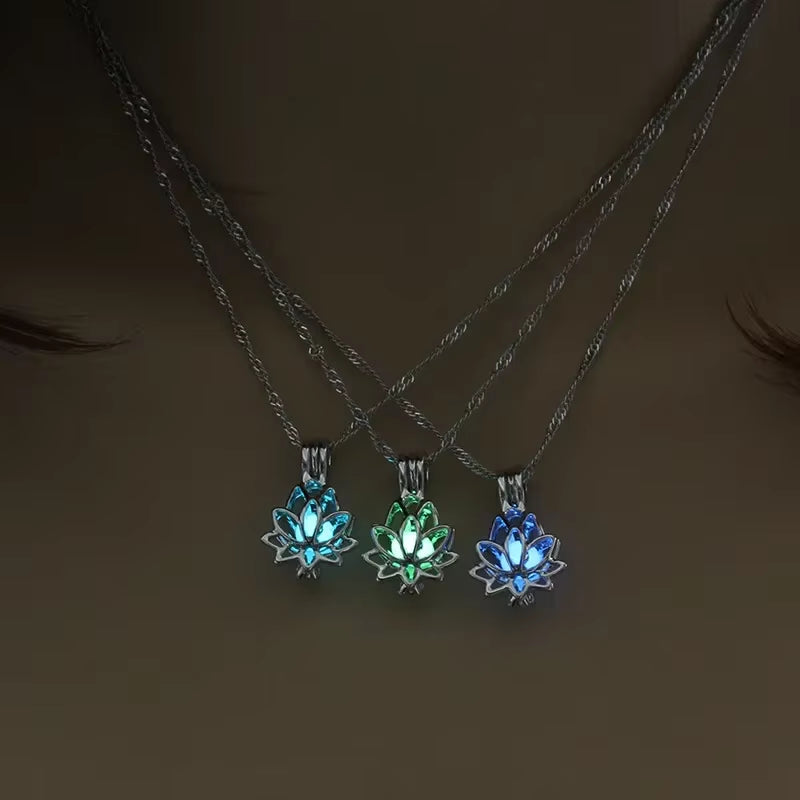 Luminous Lotus Flower Necklace